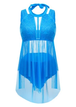 Lace Mid Waisted Sky Blue Swimdress And Panty -Ethereal Swim 1697777899251913518