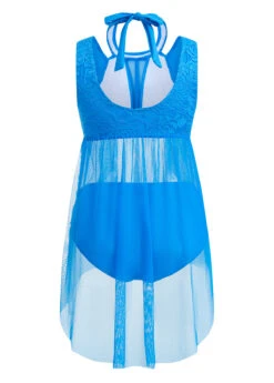 Lace Mid Waisted Sky Blue Swimdress And Panty -Ethereal Swim 1697777899521196773