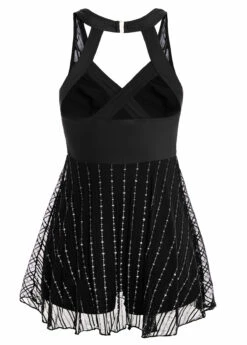 Lace Black Criss Cross One Piece Swimwear -Ethereal Swim 1697883268260361764