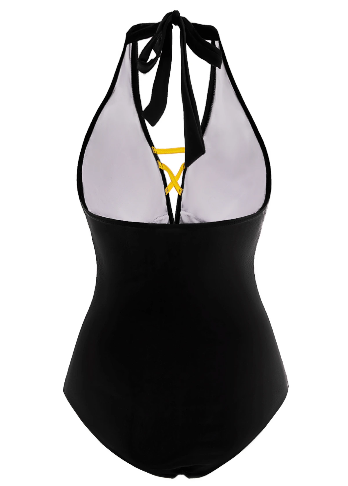 Black Contrast Cross Strap One Piece Swimwear 6 Black Contrast Cross Strap One Piece Swimwear - Image 4