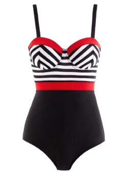 Striped Spaghetti Strap One Piece Swimwear -Ethereal Swim 1698052068262039025