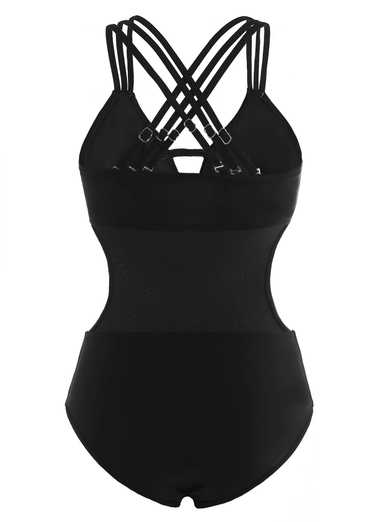 Black Cross Strap Cutout Waist One Piece Swimwear 10 Black Cross Strap Cutout Waist One Piece Swimwear - Image 8
