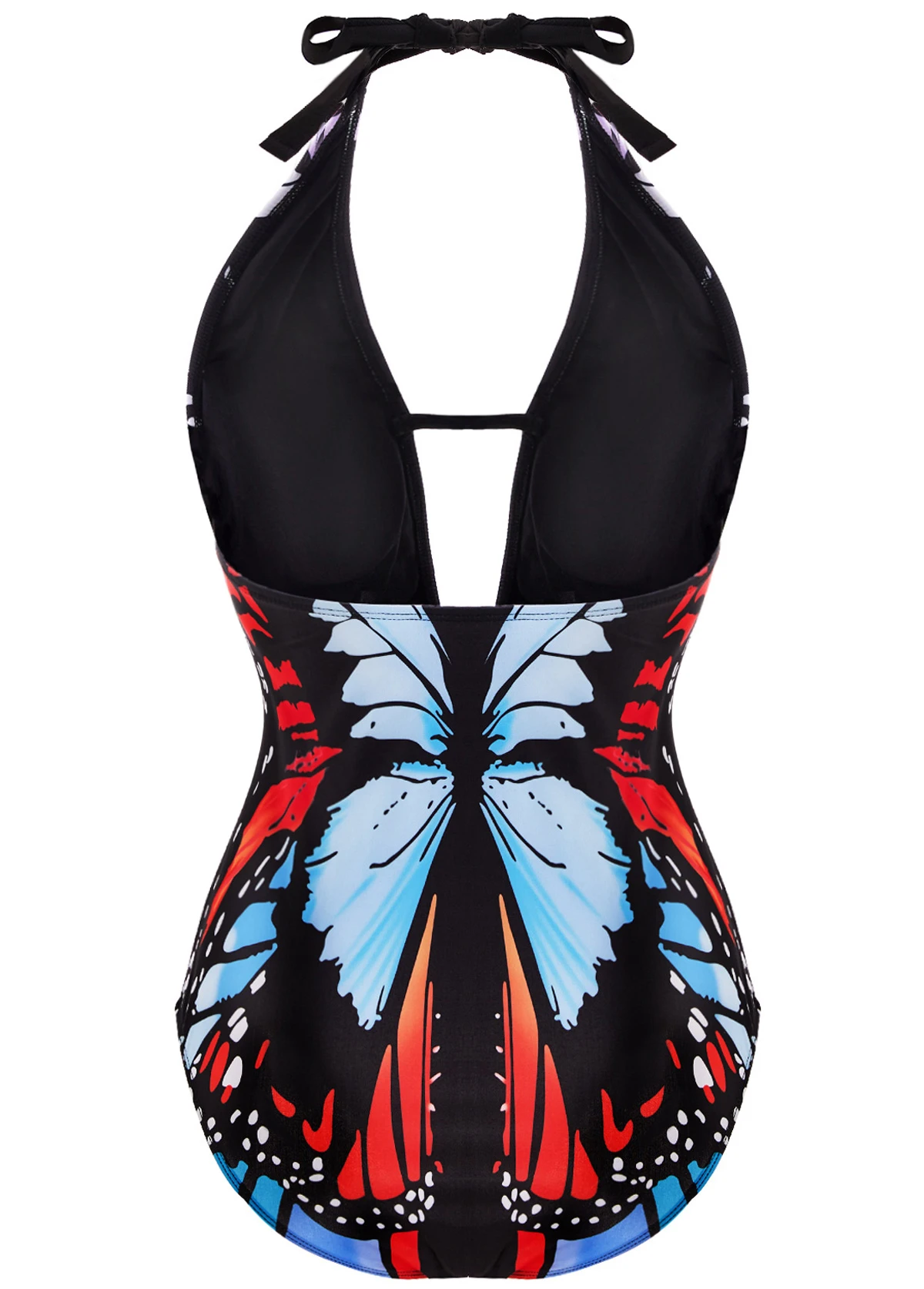 Butterfly Print Halter One Piece Swimwear 4 Butterfly Print Halter One Piece Swimwear - Image 2