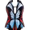 Butterfly Print Halter One Piece Swimwear 2 Butterfly Print Halter One Piece Swimwear -Ethereal Swim 258579 P 1698285239823