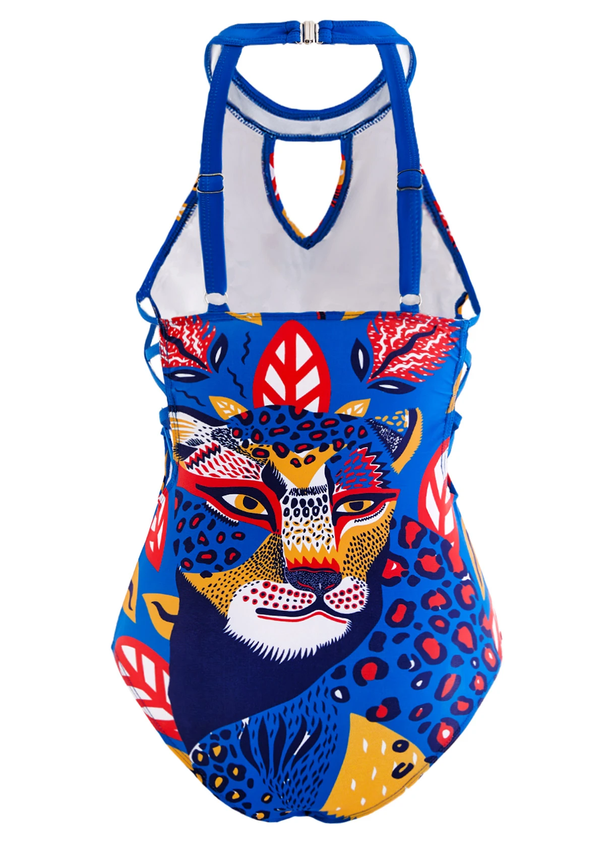 Animal Prints Lace Up One Piece Swimwear 4 Animal Prints Lace Up One Piece Swimwear - Image 2