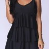Black Layered Ruffle Hem Swimdress And Panty -Ethereal Swim 261400 P 16081129926410
