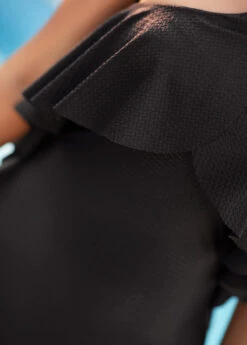 Tie Back Ruffle Overlay One Piece Swimwear 11 Tie Back Ruffle Overlay One Piece Swimwear -Ethereal Swim 261704 P 16140496432004