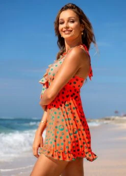 Bowknot Flounce Polka Dot Swimdress And Shorts -Ethereal Swim 265377 P 16160483813473