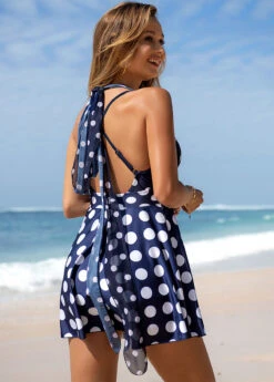 Polka Dot Tie Back Swimdress And Panty -Ethereal Swim 265380 P 16403420007441