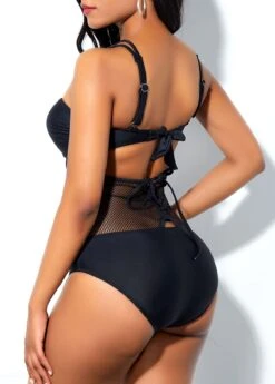 Mesh Stitching Cross Strap Tie Back One Piece Swimwear 8 Mesh Stitching Cross Strap Tie Back One Piece Swimwear -Ethereal Swim 270805 P 1617778835417