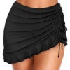 High Waisted Solid Drawstring Side Swim Skirt 1 High Waisted Solid Drawstring Side Swim Skirt -Ethereal Swim 272873 P 1623755063845