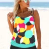 Geometric Print Multi Color Tankini Set -Ethereal Swim 276579 P 1623048937677
