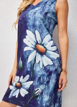 V Neck Floral Print Sleeveless Dress -Ethereal Swim 276594 P 16257327335113