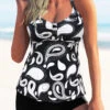 Wide Strap Criss Cross Back Animal Prints Tankini Set -Ethereal Swim 277234 P 1623746552651