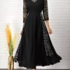 Lace Patchwork Round Neck 3/4 Sleeve Dress -Ethereal Swim 284081 P 16306319208710