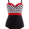 Striped Spaghetti Strap One Piece Swimwear 1 Striped Spaghetti Strap One Piece Swimwear -Ethereal Swim 286923 P 1698196043856