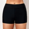Mid Waisted Black Skinny Swimwear Shorts -Ethereal Swim 288531 P 16403389097340
