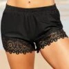 Laser Cut Out Mid Waist Black Swim Shorts -Ethereal Swim 290418 P 16391191075180
