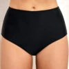 Black High Waisted Elastic Detail Swimwear Panty -Ethereal Swim 293407 P 16415205239120