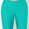 Cyan Mid Waist Skinny Swim Shorts