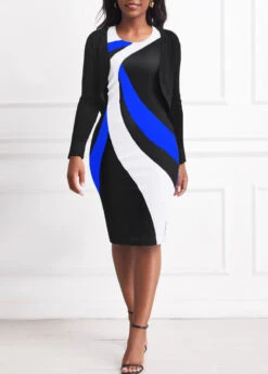 Black Short Sleeve Round Neck Contrast Dress 10 Black Short Sleeve Round Neck Contrast Dress -Ethereal Swim 308506 P 16606464984333