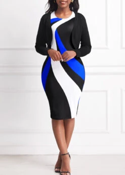 Black Short Sleeve Round Neck Contrast Dress 11 Black Short Sleeve Round Neck Contrast Dress -Ethereal Swim 308506 P 16606464989524