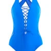Mesh Royal Blue One Piece Swimwear -Ethereal Swim 318503 P 1698196567717