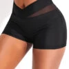 Mid Waisted Black Mesh Swim Shorts 1 Mid Waisted Black Mesh Swim Shorts -Ethereal Swim 318517 P 16728332095420