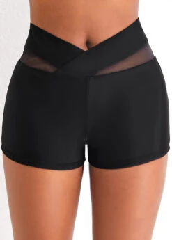 Mid Waisted Black Mesh Swim Shorts 8 Mid Waisted Black Mesh Swim Shorts -Ethereal Swim 318517 P 16728332098862