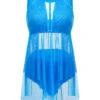 Lace Mid Waisted Sky Blue Swimdress And Panty -Ethereal Swim 318535 P 1697781184223