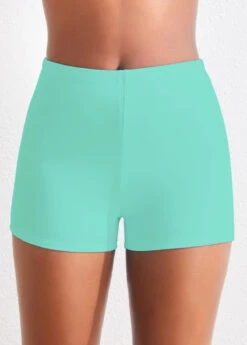 Mid Waisted Mint Green Swim Shorts