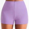 Mid Waisted Light Purple Swimwear Shorts -Ethereal Swim 319916 P 16833431124830