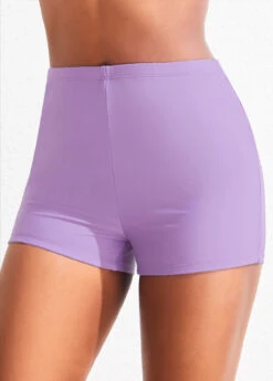 Mid Waisted Light Purple Swimwear Shorts -Ethereal Swim 319916 P 16833431127902