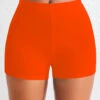 Mid Waisted Orange Swimwear Shorts 2 Mid Waisted Orange Swimwear Shorts -Ethereal Swim 319917 P 16739419731310