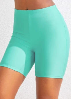 High Waisted Mint Green Swim Shorts -Ethereal Swim 319923 P 16738684158042