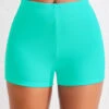 Mid Waisted Cyan Swimwear Shorts -Ethereal Swim 319951 P 16739419633990