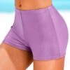 Mid Waisted Purple Stretch Swim Shorts -Ethereal Swim 321360 P 16729076281690