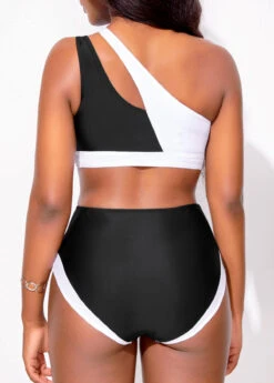 Black Contrast Cutout One Piece Swimwear -Ethereal Swim 321735 P 16709808592077