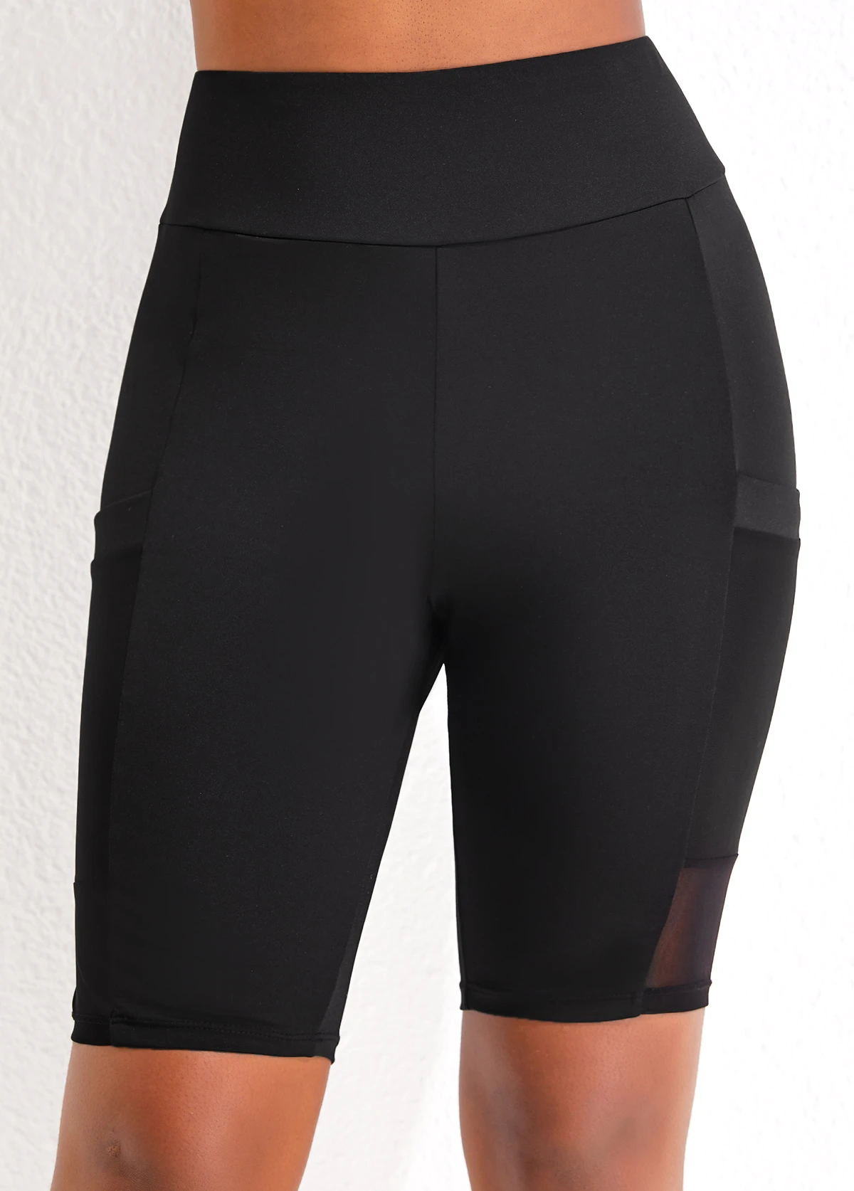 High Waisted Black Pocket Beach Shorts 5 High Waisted Black Pocket Beach Shorts - Image 3