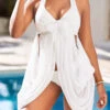 Bowknot Mid Waisted White Swimdress And Panty -Ethereal Swim 324014 P 16739581558710