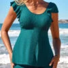 Cut Out High Waisted Turquoise Tankini Set -Ethereal Swim 325126 P 16818157357670