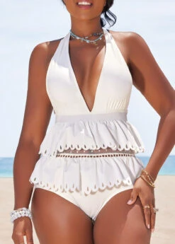 Burn Out Printing White Lace One Piece Swimwear 11 Burn Out Printing White Lace One Piece Swimwear -Ethereal Swim 328591 P 16861880546484