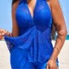 Lace High Waisted Royal Blue Tankini Set -Ethereal Swim 328611 P 16808633418690