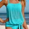 Mesh High Waisted Cyan Tankini Set 1 Mesh High Waisted Cyan Tankini Set -Ethereal Swim 328690 P 16831771569200