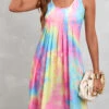 Multi Color Pleated Ombre A Line Dress -Ethereal Swim 328876 P 16783373337540