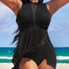 Lace High Waisted Black Swimdress And Panty -Ethereal Swim 328892 P 16783592750280