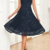 Navy Lace Sleeveless V Neck Dress -Ethereal Swim 329828 P 16822137307130