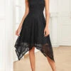 Black Lace Sleeveless V Neck Dress -Ethereal Swim 329830 P 16822138069022