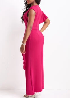 Hot Pink Ruffle Short Sleeve Dress -Ethereal Swim 330304 P 16812957478081