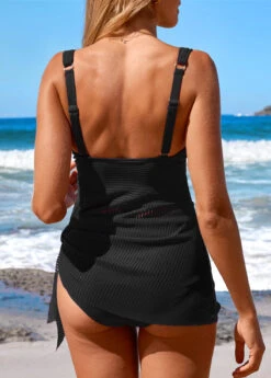 Tie Mid Waisted Black Swimdress Set -Ethereal Swim 332695 P 16824235404231